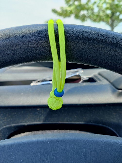 exhibit 3 the soft shackle on the steering wheel no problem